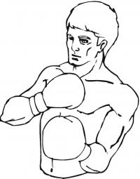 Боксер, боксерские перчатки, мужчина Распечатать раскраски для мальчиков