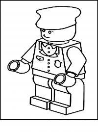 Маленький робот, в фуражке и пиджаке Раскраски для детей мальчиков