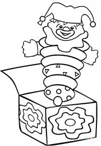 Игрушка-шутка, клоун-боксер, игрушка с сюрпризом в коробке Скачать раскраски для мальчиков