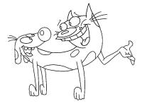 Котопес, собака и кот соединенные вместе, мультфильмы Раскраски для мальчиков бесплатно
