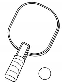 Квадратная ракетка для тенниса и шарик, мячик Раскраски для мальчиков
