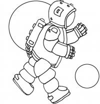 Космонавт и планеты Распечатать раскраски для мальчиков