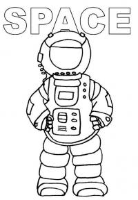 Скафандр космонавта Распечатать раскраски для мальчиков