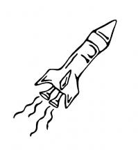 Кривая ракета Раскраски для детей мальчиков