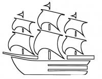 Корабль с парусами Раскраски для мальчиков