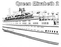 Корабль королева элизабет Раскраски для мальчиков