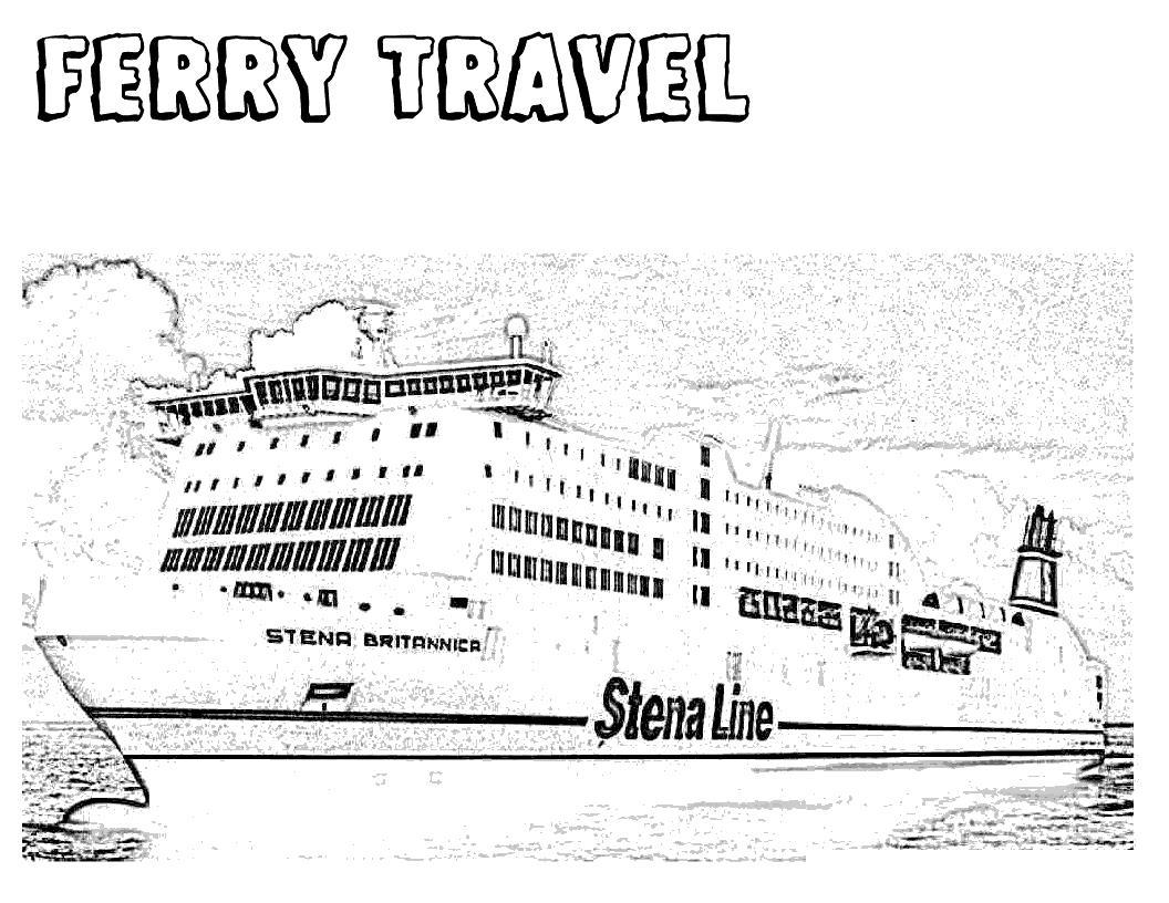 Ferry Coloring Pages