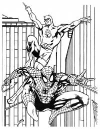 Человек паук, супергерои Раскраски для мальчиков