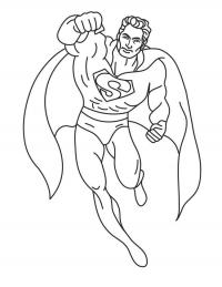 Супергерои, супермен Распечатать раскраски для мальчиков