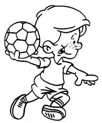 Спорт, мальчик бросает мяч Раскраски для мальчиков бесплатно