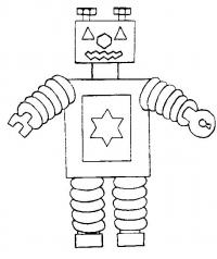 Забавный робот Раскраски для детей мальчиков