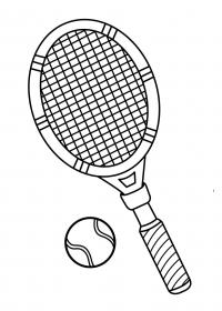 Теннисная ракетка с мячом Раскраски для мальчиков