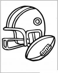 Спорт, шлем и мяч для регби, американский футбол Раскраски для мальчиков бесплатно