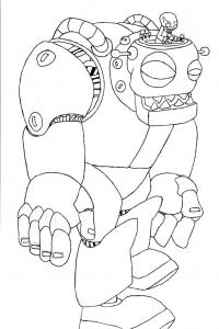 Робот, инопланетянин в роботе Раскраски для мальчиков