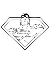 Супермен в эмблеме Раскраски для мальчиков