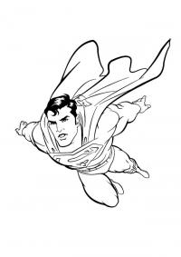 Супермен летит Раскраски для мальчиков