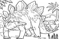 Динозавр, пальмы Раскраски для мальчиков