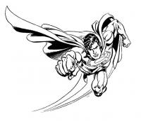 Супермен в полете Раскраски для мальчиков