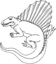 Динозавр с гребнем на спине Раскраски для мальчиков