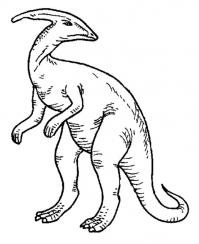 Динозавр с гребнем на голове Раскраски для мальчиков