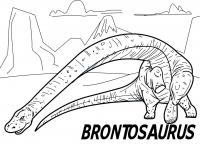 Бронтозавр в горах Раскраски для мальчиков