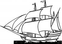 Корабль парусник Раскраски для мальчиков