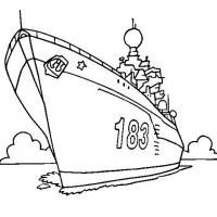 Корабль в море Раскраски для мальчиков