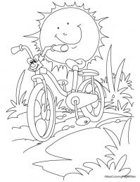 Велосипед с личиком Раскраски для детей мальчиков