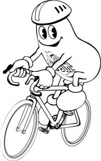Картофель на велосипеде Раскраски для мальчиков бесплатно