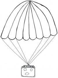 Ячемодан на парашюте Раскраски для мальчиков бесплатно