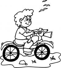 Мальчик на велосипеде Раскраски для детей мальчиков