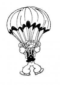 Клоун на парашюте Раскраски для мальчиков бесплатно
