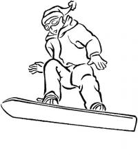 Прыжки на сноуборде Скачать раскраски для мальчиков