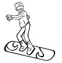 Виражи на сноуборде Скачать раскраски для мальчиков