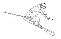 Маневрирование на горных лыжах Скачать раскраски для мальчиков
