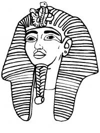 Древний мир, маска для фараона Раскраски для мальчиков