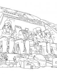 Древний мир, храмы египта Раскраски для мальчиков