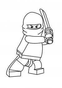 Лего ниндзя с мечом Раскраски для мальчиков