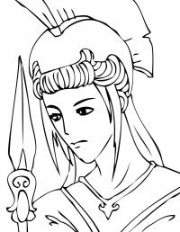 Древний мир, девушка воин римского легиона Раскраски для мальчиков