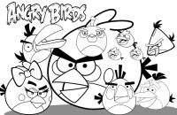 Angry birds злые птички, команда птичек Раскраски для детей мальчиков