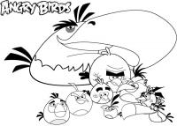 Angry birds злые птички, птичья компания Раскраски для детей мальчиков