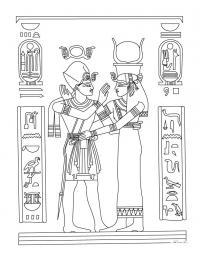 Древний мир, письменность египта, боги, божества Раскраски для мальчиков бесплатно