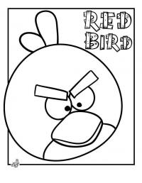 Angry birds злые птички, красная птичка Раскраски для детей мальчиков