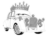 Тачки, машина в короне, королевская машина, машина король Раскрашивать раскраски для мальчиков