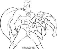 Бэтмен и робин Раскраски для детей мальчиков